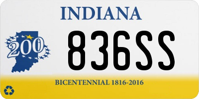 IN license plate 836SS