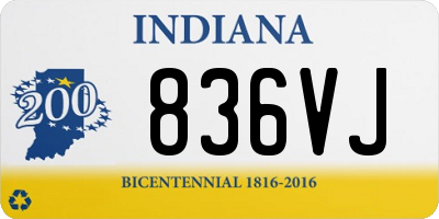 IN license plate 836VJ