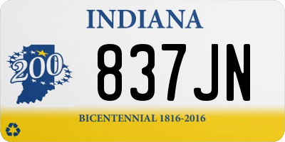 IN license plate 837JN
