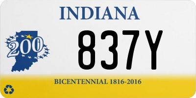 IN license plate 837Y