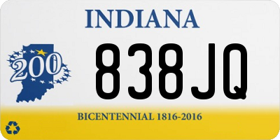 IN license plate 838JQ