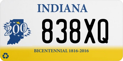 IN license plate 838XQ