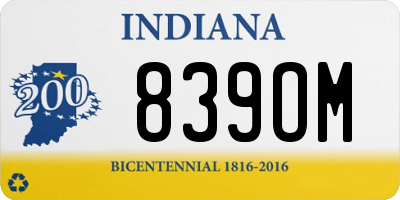 IN license plate 839OM