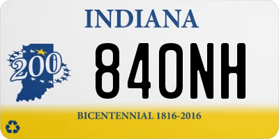 IN license plate 840NH
