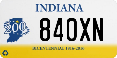 IN license plate 840XN