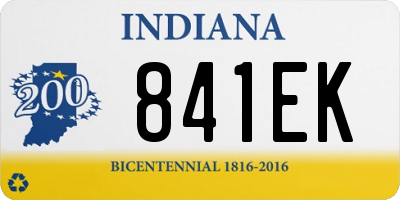 IN license plate 841EK