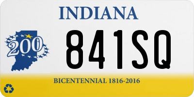 IN license plate 841SQ
