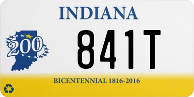 IN license plate 841T