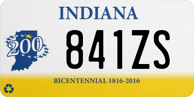 IN license plate 841ZS