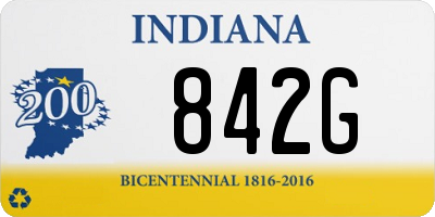 IN license plate 842G