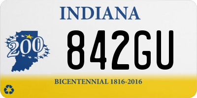 IN license plate 842GU