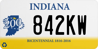 IN license plate 842KW