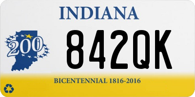 IN license plate 842QK
