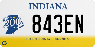 IN license plate 843EN