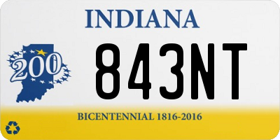IN license plate 843NT