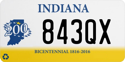 IN license plate 843QX