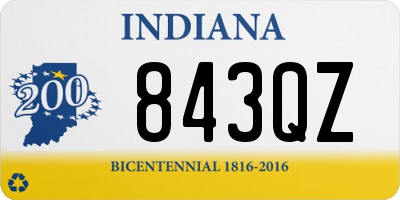 IN license plate 843QZ