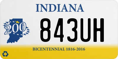 IN license plate 843UH