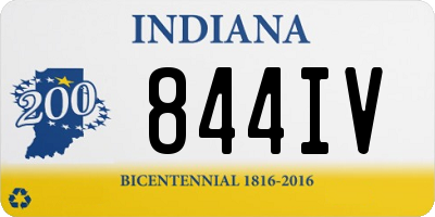 IN license plate 844IV