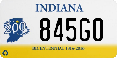 IN license plate 845GO