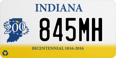IN license plate 845MH