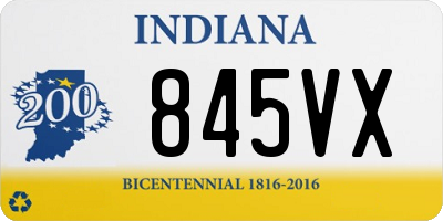 IN license plate 845VX