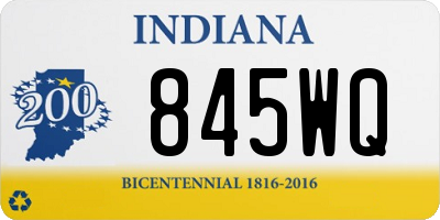 IN license plate 845WQ