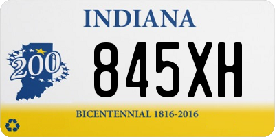 IN license plate 845XH