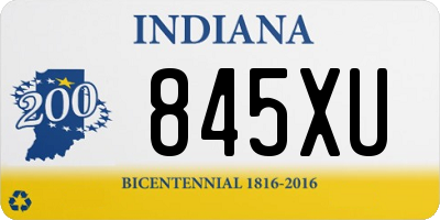 IN license plate 845XU