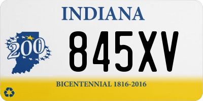 IN license plate 845XV