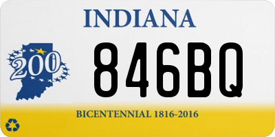 IN license plate 846BQ