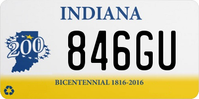 IN license plate 846GU
