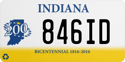IN license plate 846ID