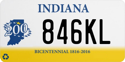 IN license plate 846KL