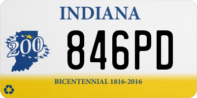IN license plate 846PD