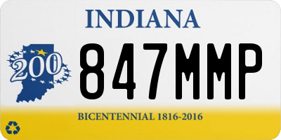 IN license plate 847MMP