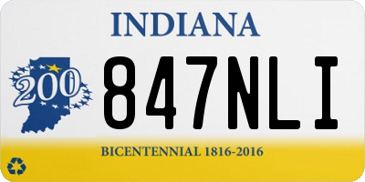 IN license plate 847NLI