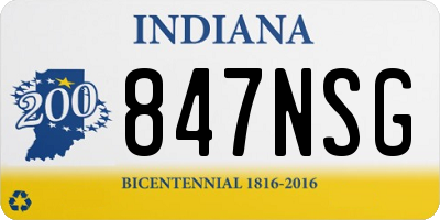 IN license plate 847NSG
