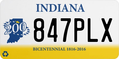 IN license plate 847PLX
