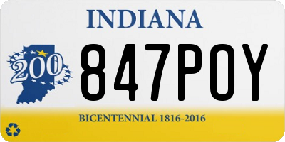 IN license plate 847POY