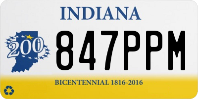 IN license plate 847PPM