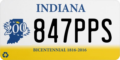 IN license plate 847PPS