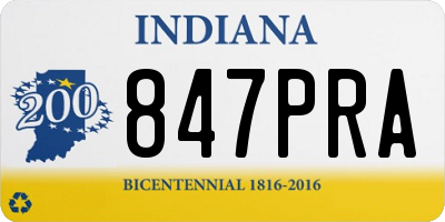 IN license plate 847PRA