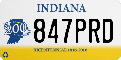 IN license plate 847PRD