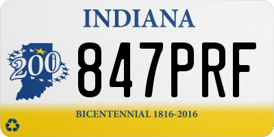 IN license plate 847PRF