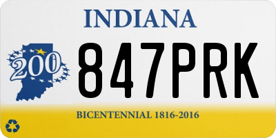 IN license plate 847PRK