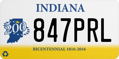 IN license plate 847PRL