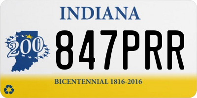 IN license plate 847PRR