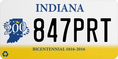 IN license plate 847PRT