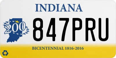 IN license plate 847PRU